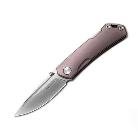 Real Steel LUNA Maius Backlock Folding Knife -3.03" Satin Bohler N690 Blade, Titanium Handle 7091 119.00 Real Steel Knives www.realsteelknives.com