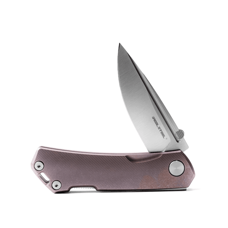 Real Steel LUNA Maius Backlock Folding Knife -3.03" Satin Bohler N690 Blade, Titanium Handle 7091 119.00 Real Steel Knives www.realsteelknives.com