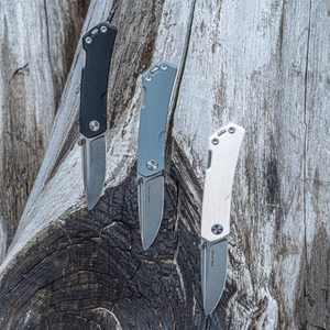 Real Steel LUNA Maius ECO EDC Backlock Pocket Folding Knife -3.03" Satin 10Cr15CoMov Blade, Ivory G10 Handle 7091EI 52.50 Real Steel Knives www.realsteelknives.com