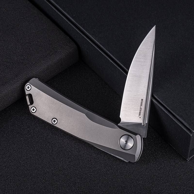 Real Steel Luna Slip Joint Folding Knife -2.76" Bohler N690 Satin Blade, Titanium Handle 7001ST 89.00 Real Steel Knives www.realsteelknives.com