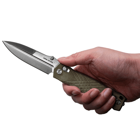 Real Steel Muninn EDC Wild and Tactical Slide Lock Folding Knife-3.62" VG-10 Blade, Micarta Handle 7751GM 89.00 Real Steel Knives www.realsteelknives.com