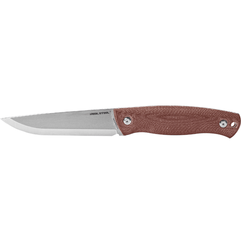 Real Steel Pathfinder Bushcraft Fixed Knife,Alleima 14C28N Blade,Brown Micarta Handle 3851B 71.00 Real Steel Knives www.realsteelknives.com