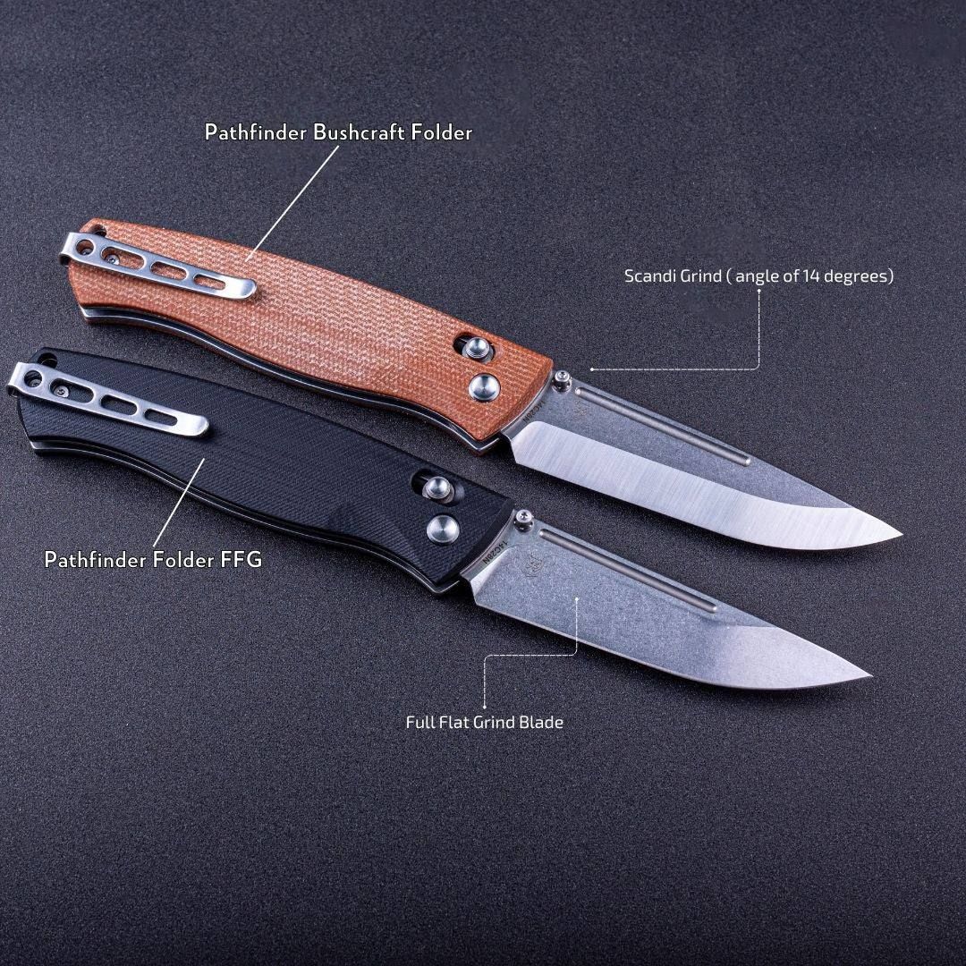 Real Steel Pathfinder Bushcraft Folder Crossbar Lock Folding Knife -3.54" Alleima 14C28N Drop Point Blade and Brown Micarta Handle 7851B 79.00 Real Steel Knives www.realsteelknives.com