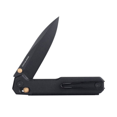 Real Steel Perix Crossbar Lock Folding Knife 3.5''Nitro-V Black PVD Coated Drop Point Blade, Black G10 Handle 7121BB 68.00 Real Steel Knives www.realsteelknives.com