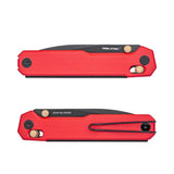 Real Steel Perix Crossbar Lock Folding Knife 3.5''Nitro-V Black PVD Coated Drop Point Blade, Red G10 Handle 7121BR 68.00 Real Steel Knives www.realsteelknives.com