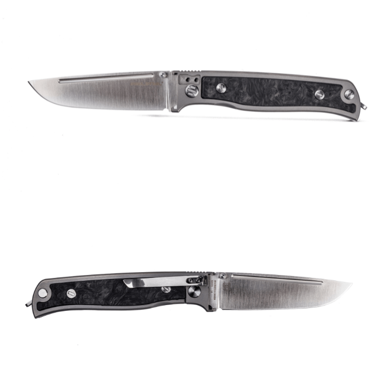 Real Steel Relict EDC Wild Flipper Knife -3.27" S35VN Blade, Titanium Handle with Carbon Fiber Inlay 9451 199.00 Real Steel Knives www.realsteelknives.com