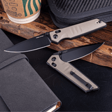 Real Steel Sacra Crossbar Lock Folding Knife - 3.31" Black Bohler K110 Blade - G10 Handle - EDC Folding Pocket Knife 7711OB 62.00 Real Steel Knives www.realsteelknives.com