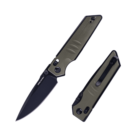 Real Steel Sacra Crossbar Lock Folding Knife - 3.31" Black Bohler K110 Blade - G10 Handle - EDC Folding Pocket Knife 7711GB 62.00 Real Steel Knives www.realsteelknives.com