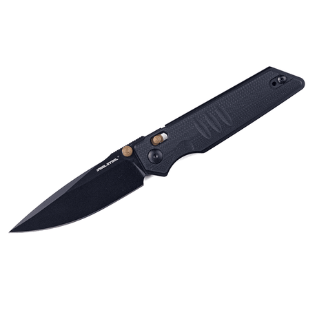 Real Steel Sacra Crossbar Lock Folding Knife -3.31" Bohler K110 PVD Black Blade and G10 Handle 7711BB 62.00 Real Steel Knives www.realsteelknives.com