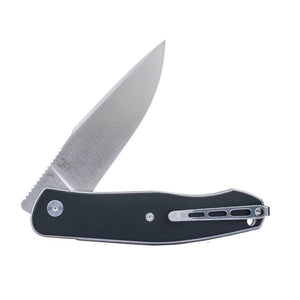 Real Steel Serenity Front Flipper / Liner Lock Folding Knife 3.43" N690 Satin Blade, Black G10 Handle 7682B 77.00 Real Steel Knives www.realsteelknives.com