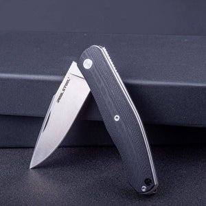 Real Steel Serenity Slipjoint Folding Knife (3.43" N690 Satin Drop Point Blade) Black G10 Handle 7681B 77.00 Real Steel Knives www.realsteelknives.com