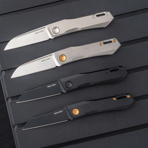 Real Steel Solis Slip Joint Folding Knife -2.91" Böhler N690 Black Sheepsfoot Blade, Black Titanium Handle 7063B 90.00 Real Steel Knives www.realsteelknives.com