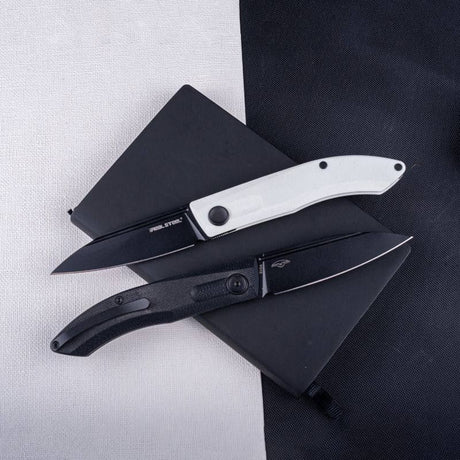 Real Steel Stella EDC Urban Slip Joint Folding Pocket Knife -2.95" Black VG-10 Blade, Black G10 Handle 7051B 69.00 Real Steel Knives www.realsteelknives.com