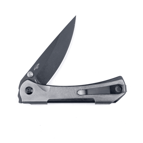 Real Steel SYLPH Liner Lock Folding Knife 3.15'' Nitro-V Black PVD Blade, Grey Stainless Steel Handle 7141BG 59.00 Real Steel Knives www.realsteelknives.com