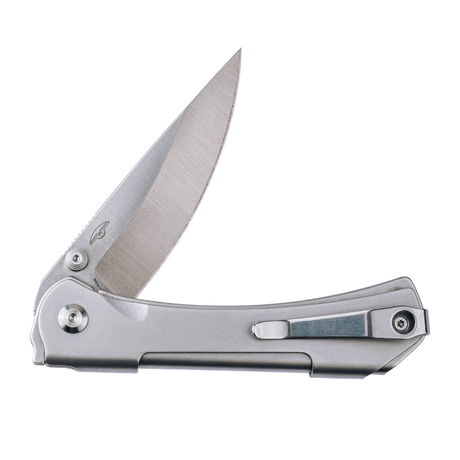 Real Steel SYLPH Liner Lock Folding Knife 3.15'' Nitro-V Satin Blade, Silver Stainless Steel Handle 7141 59.00 Real Steel Knives www.realsteelknives.com