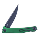 Real Steel Teres Flipper Knife 3.11" Nitro-V Black PVD Hollow-Ground Blade, Liner Lock, Racing Green Aluminum Handle 7111GB 77.00 Real Steel Knives www.realsteelknives.com