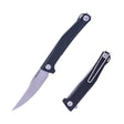 Real Steel Teres Flipper Knife 3.11" Nitro-V Satin Hollow-Ground Blade, Liner Lock, Black Aluminum Handle 7111BS 77.00 Real Steel Knives www.realsteelknives.com