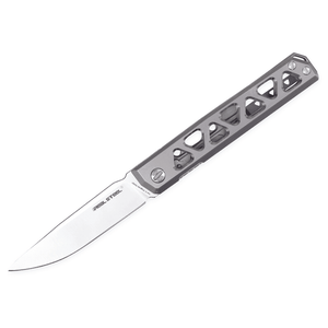 RealSteel Bruns Front Flipper Framelock Folding Knife -3.54" VG-10 Blade, Titanium Handle 7661 149.00 Real Steel Knives www.realsteelknives.com