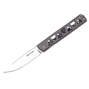 RealSteel Bruns Front Flipper Framelock Folding Knife -3.54" VG-10 Blade, Titanium Handle 7661S 149.00 Real Steel Knives www.realsteelknives.com
