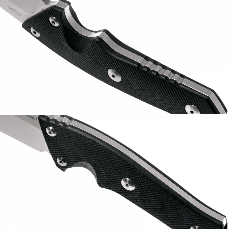 RealSteel Sorrow Bushcraft Hunting Fixed Knife -5.04" D2 Stonewash Clip Point Blade, Black G10 Handle, Kydex Sheath 3821 69.00 Real Steel Knives www.realsteelknives.com